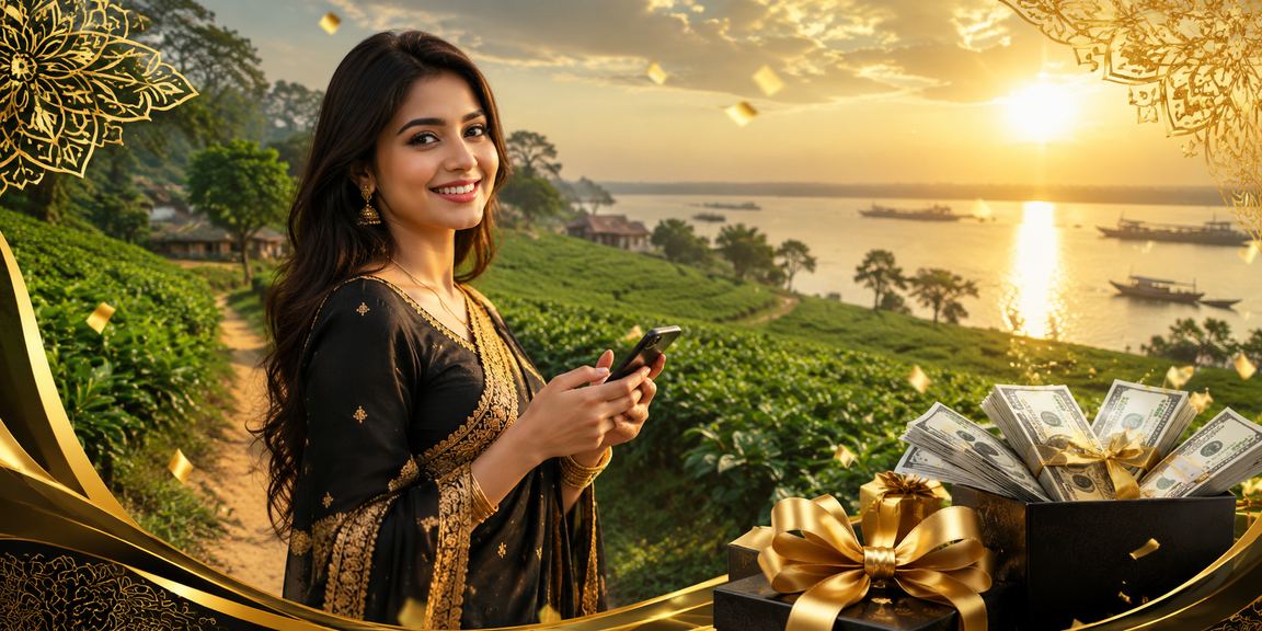 বগুড়ায় লটারি ভিআইপি বোনাস চা-বাগানের পটভূমিতে